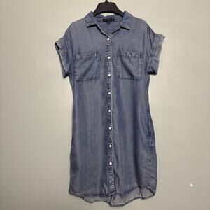 Velvet Heart Women’s Denim Vintage Style Dress Buttons Blue Small Midi 90’s